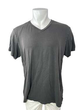 Sol Angeles Mens Gray V Neck Short Sleeve Basic Plain Casual Tee T-Shirt Top XXL